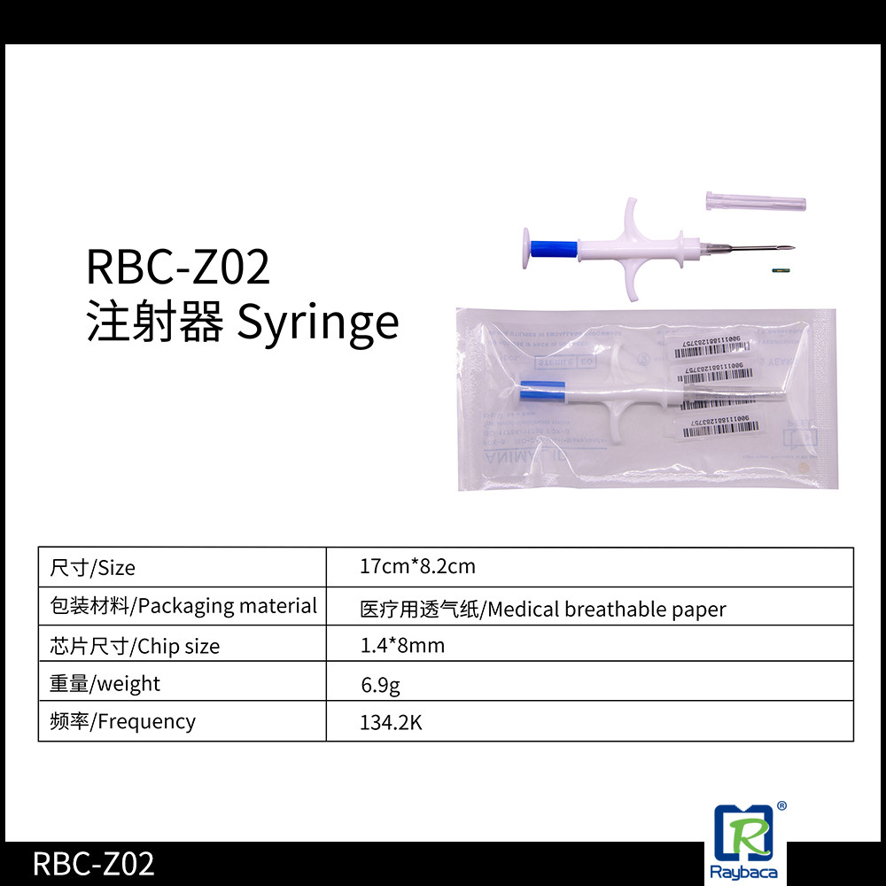 Labratory Rat Pet Id Microchip , Rfid Syringe Injection Electronic ID Tag 1.4 x 8mm, ICAR