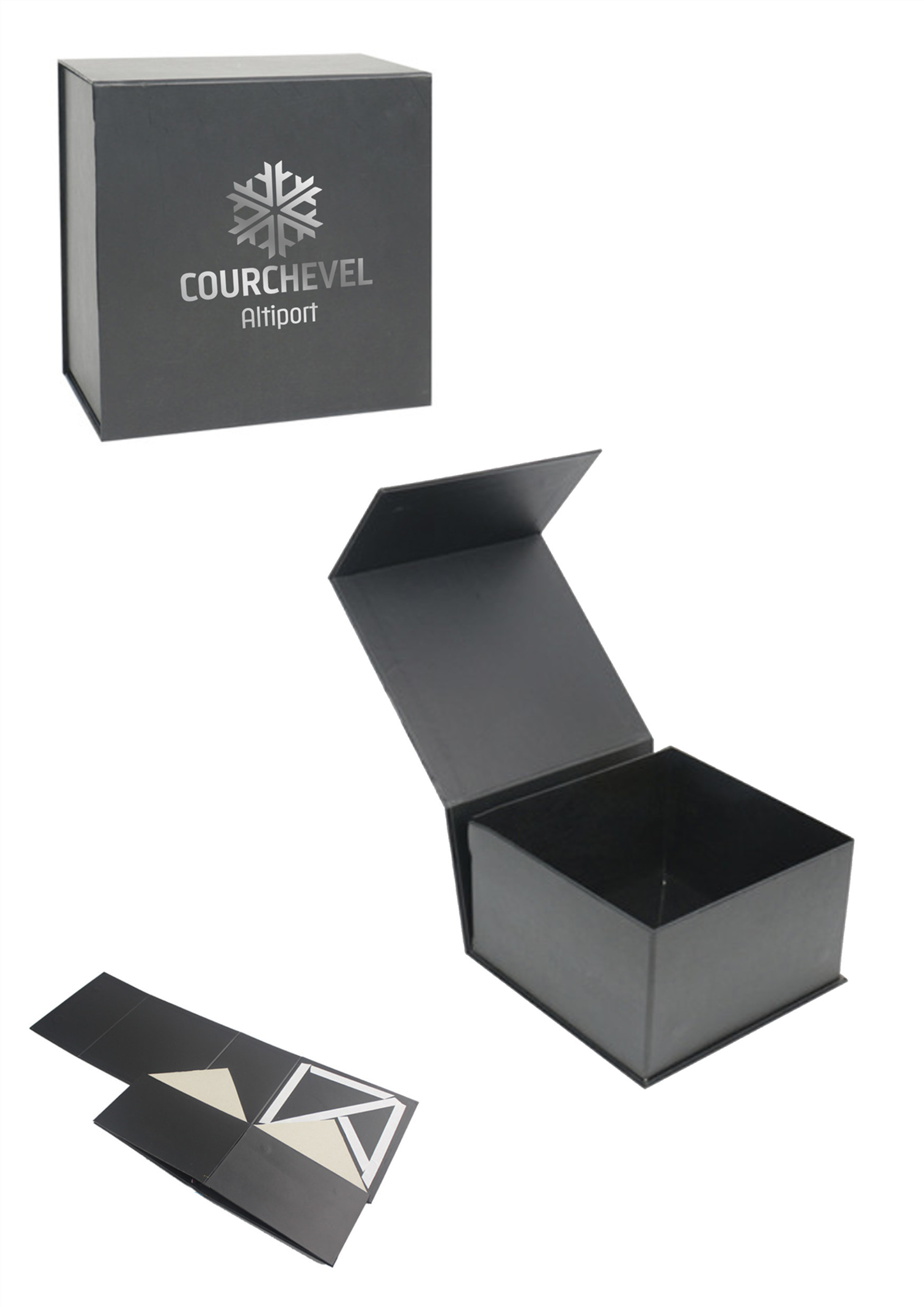 Black Foldable Shoe Box with Magnet Closure, Custom Logo Book Shaped Gift Box Apparel Paper Packaging