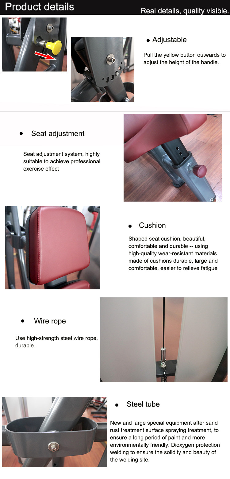 Home gym fitness workout equipment real quality seated chest press machines