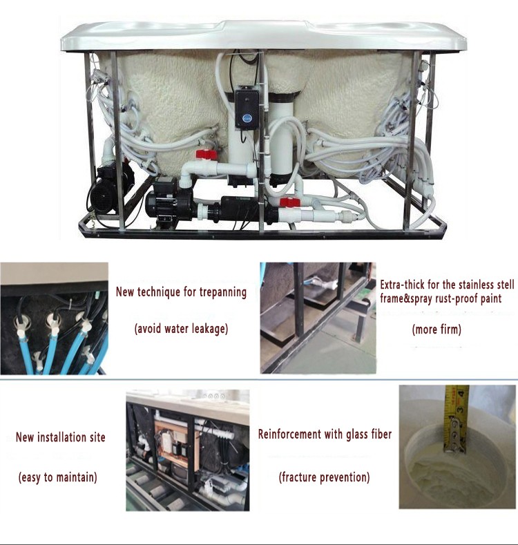 Free Standing Air Jet Bathtub Shower Combination 1700mmx680mm Remote Control
