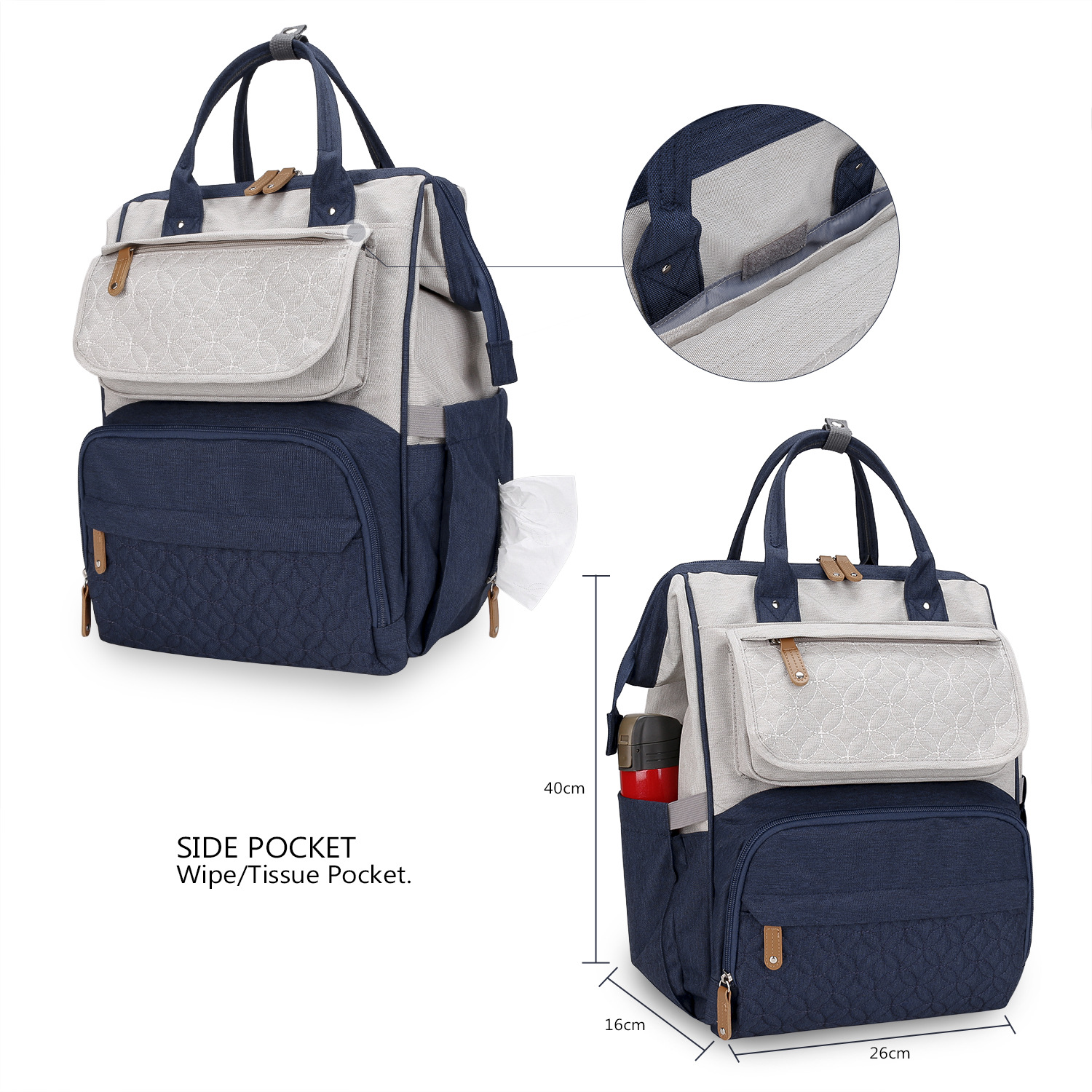 OEM ODM Maternity Nappy Bag ISO9001