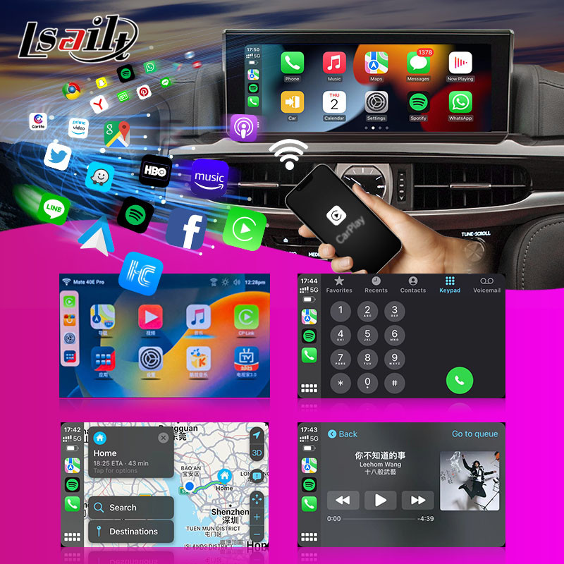 Lsailt CarPlay Android Multimedia Video Interface for Lexus RX RX450H RX300H RX350 Included Android Auto, YouTube