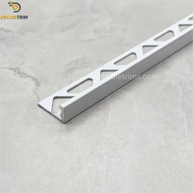 Decor Tile Trim Finishing Bright Punching Holes Aluminum Trim L Shape