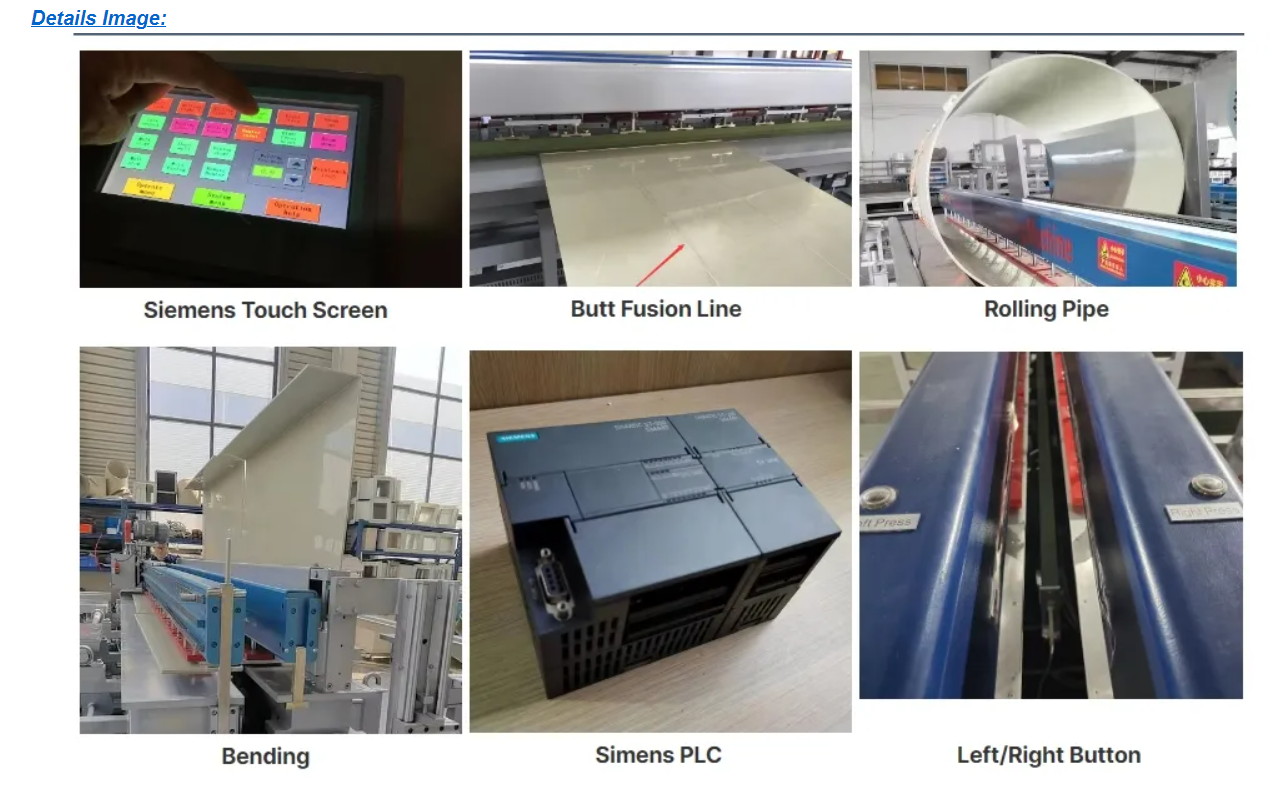 Length 2000-6000mm Plastic Sheet Welding And Bending Machine Rated Voltage 380v 50/60hz