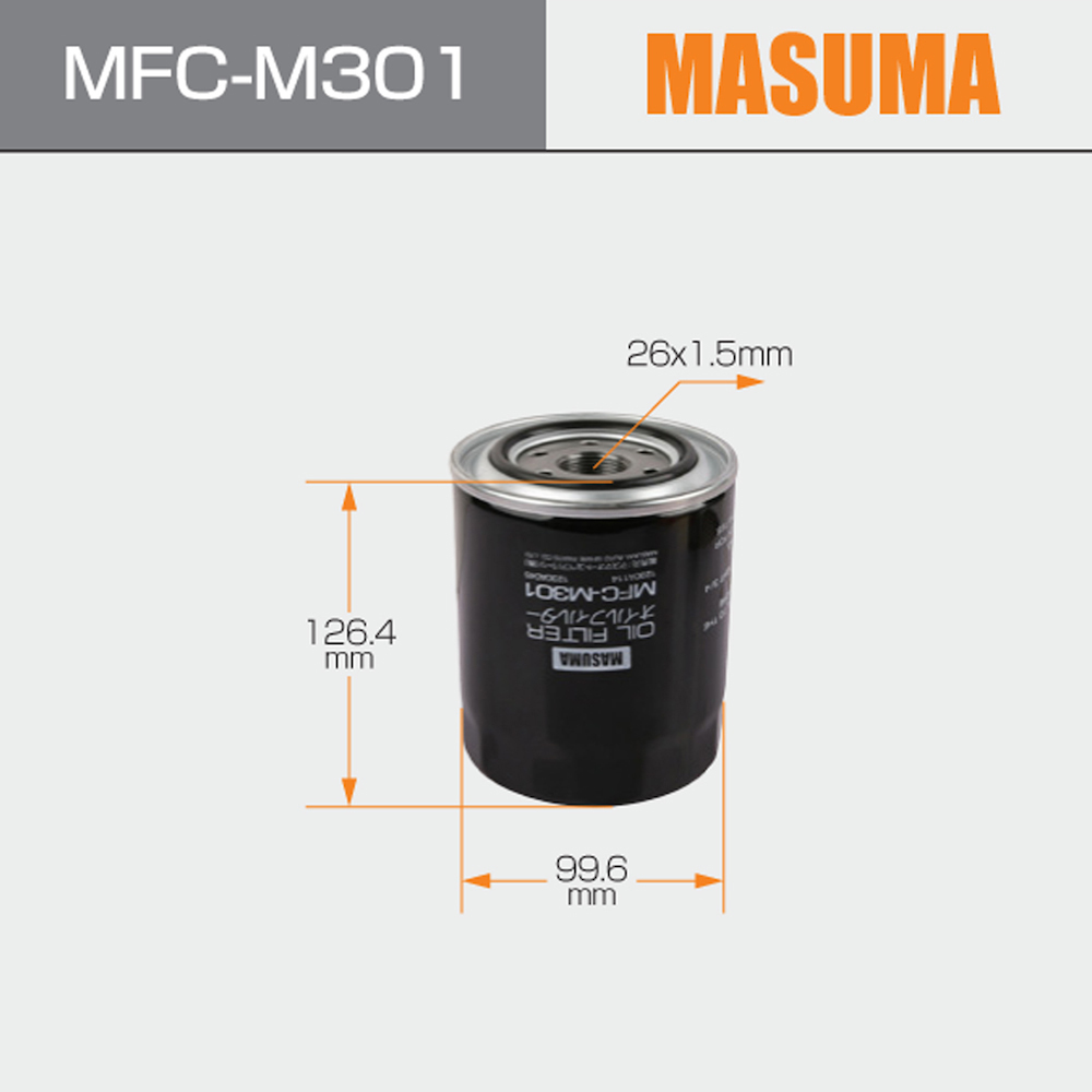 MITSUBISHI L200 Car Fitment MASUMA Spin-on Oil Filter Paper 1230A114 1230A045 ZP 3127
