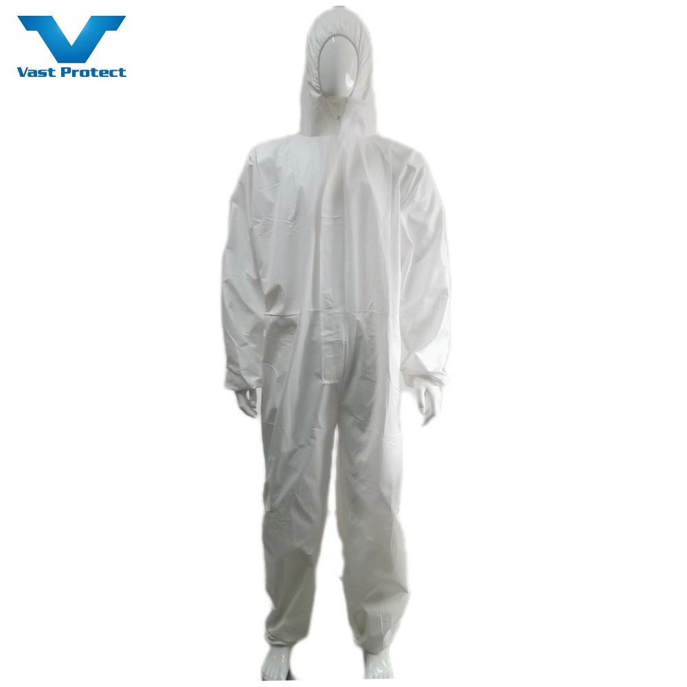 PPE Protective Isolation Hooded Coveralls Without Stick Strip