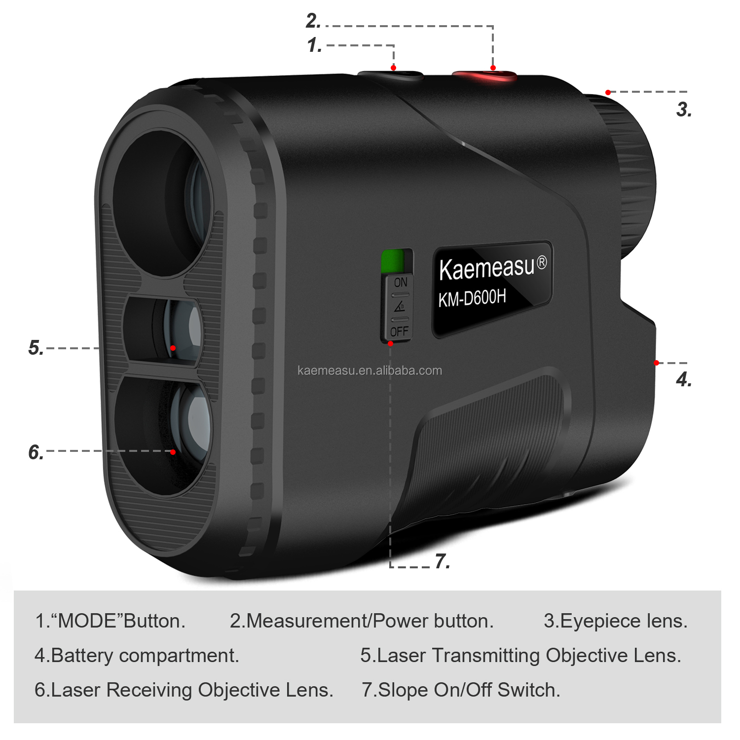 Oem Hunting Range Finder Slope Scope Laser Distance Meter Telescope Multiple modes Laser Rangefinders for Hunting