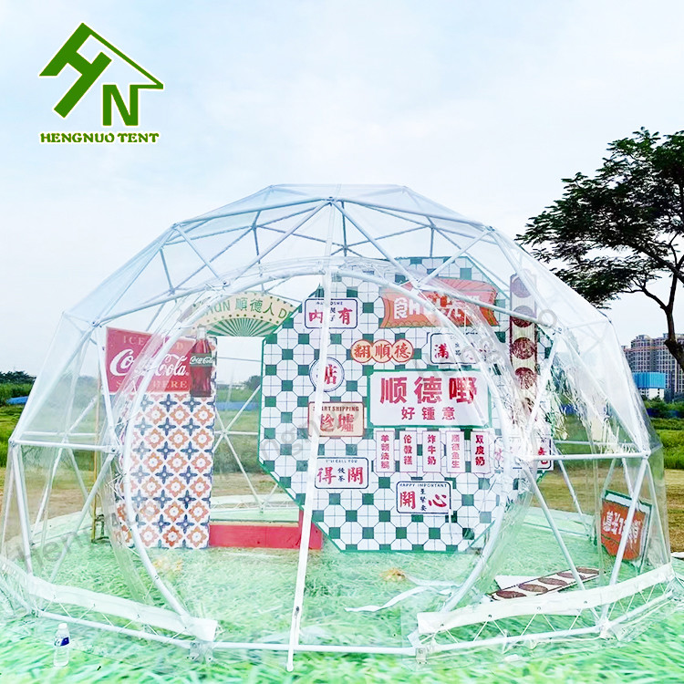 Mini PVC Geodesic Expo Dome Tent Round Clrar Roof Garend Igloo