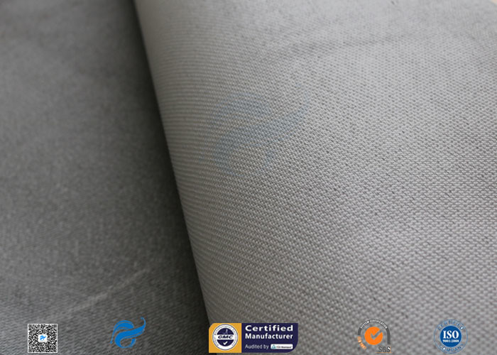 Grey Silicone Coated Glass Fabric 1500gsm Two Side Coated Glass Fiber Cloth