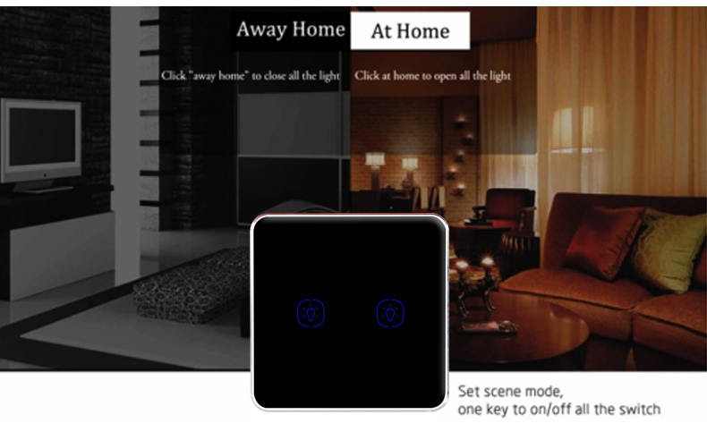WiFi 240V 2 Gang Tuya Smart Switch With Google Alexa Voice Control