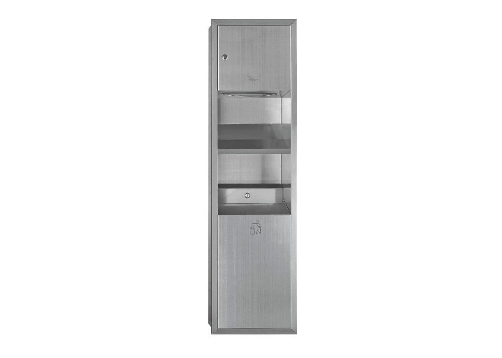 Stainless Steel bathroom tissue dispenser toilet Paper Towel Holder/Dispenser with Trash Waste Bin Combinations
