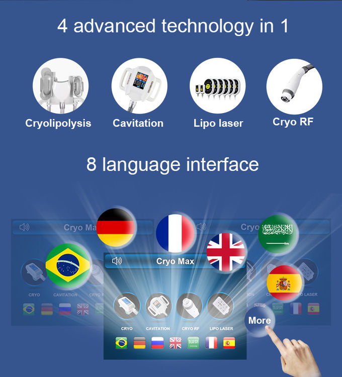 Cryomax Lipolaser 4 In 1 Body Sculpting Cryolipolysis Slimming Machine