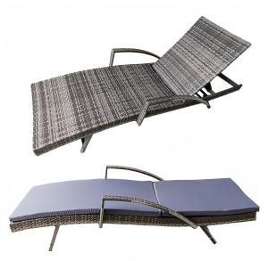 Buy cheap PE Poly Rattan Garden Outdoor Indoor Rattan Lounge Chair Beach Sun Holiday Patio Outdoor Furniture Sets product
