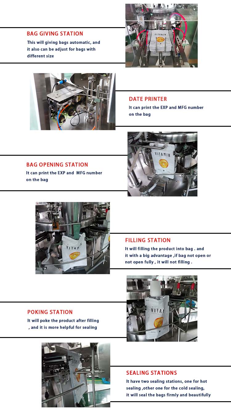 Full Automatic Chips Rotary Filling Machine Pouch Type