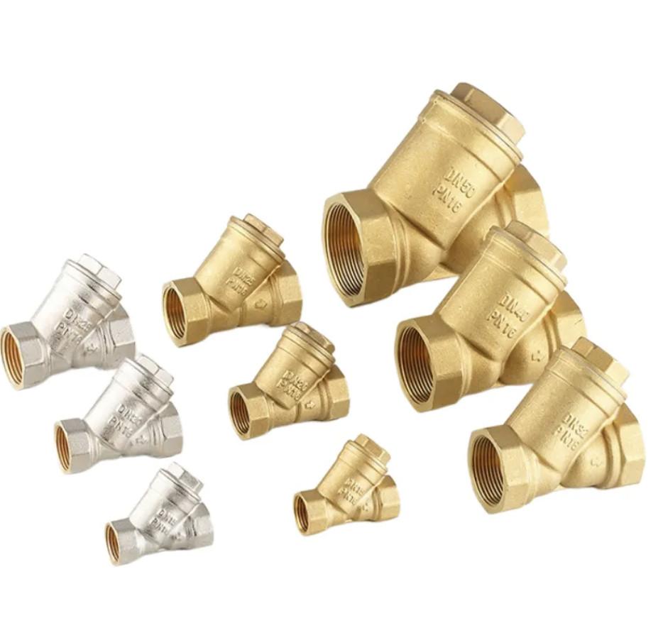 1/2inch to 2"inch Brass Y Type Strainer valve with stainless steel filter Brass Swing Check Valve Brass Disc Check Valve
