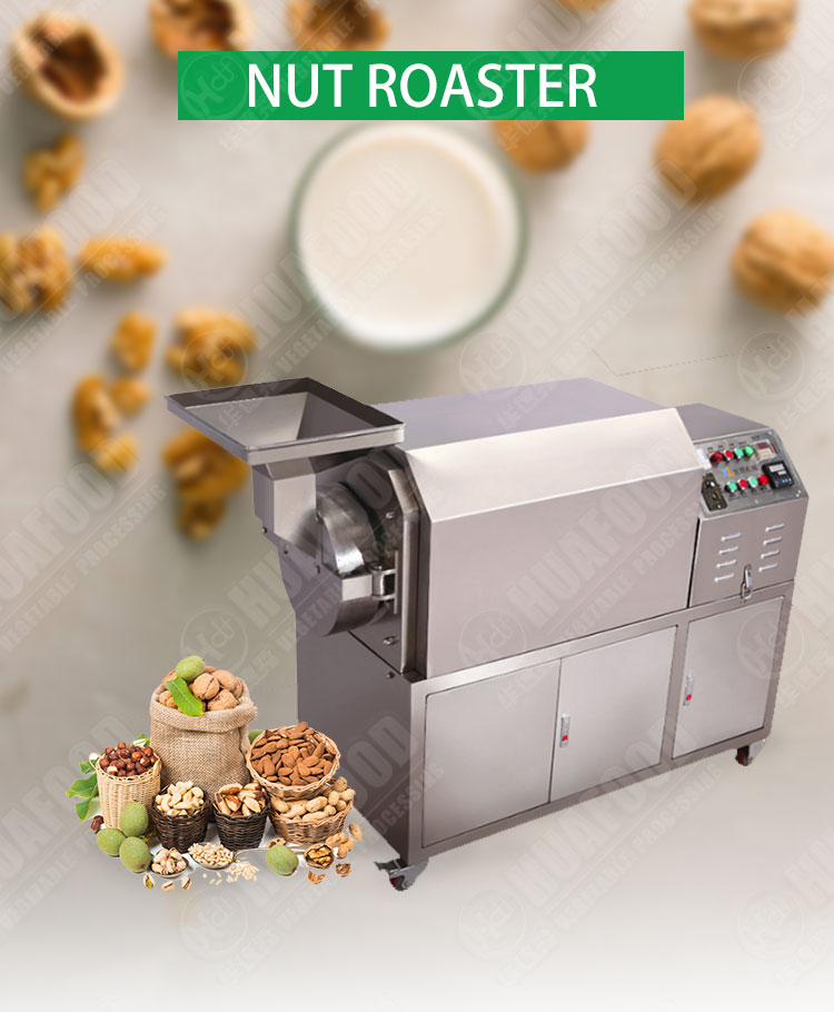 Commercial Automatic Sunflower Seeds Nuts Roasting Machine Continues Soya Beans Peanut Toaster Peanuts Roaster
