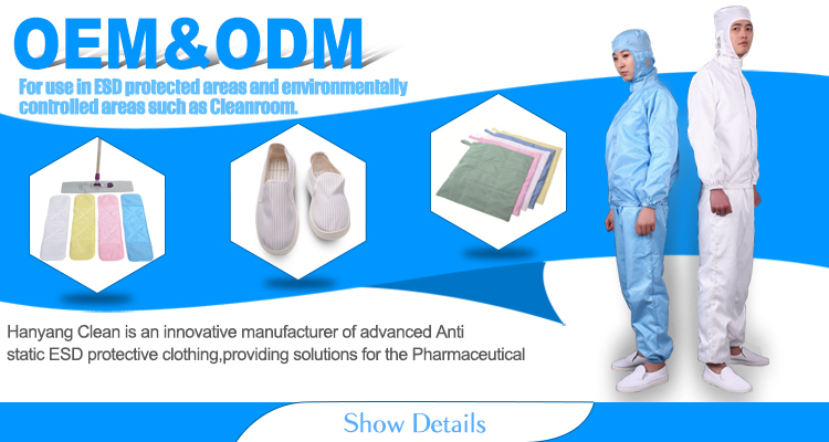 High Quality Lint Free Reusable Anti Static ESD Microfiber 304 Stainless Steel Cleanroom Cleaning Mop