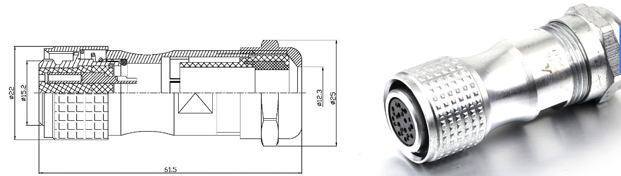 M10 12 18 16 Servo Connector Types 2pin 3pin 4pin 5pin 6pin 7pin 9pin 12pin