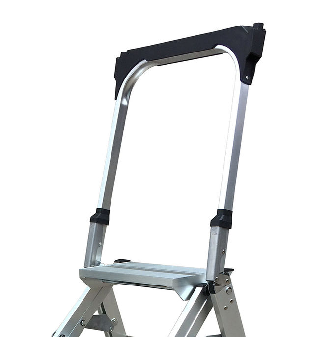 4 Steps Portable Aluminum Step Stool Ladder with Handle and Tool Tray