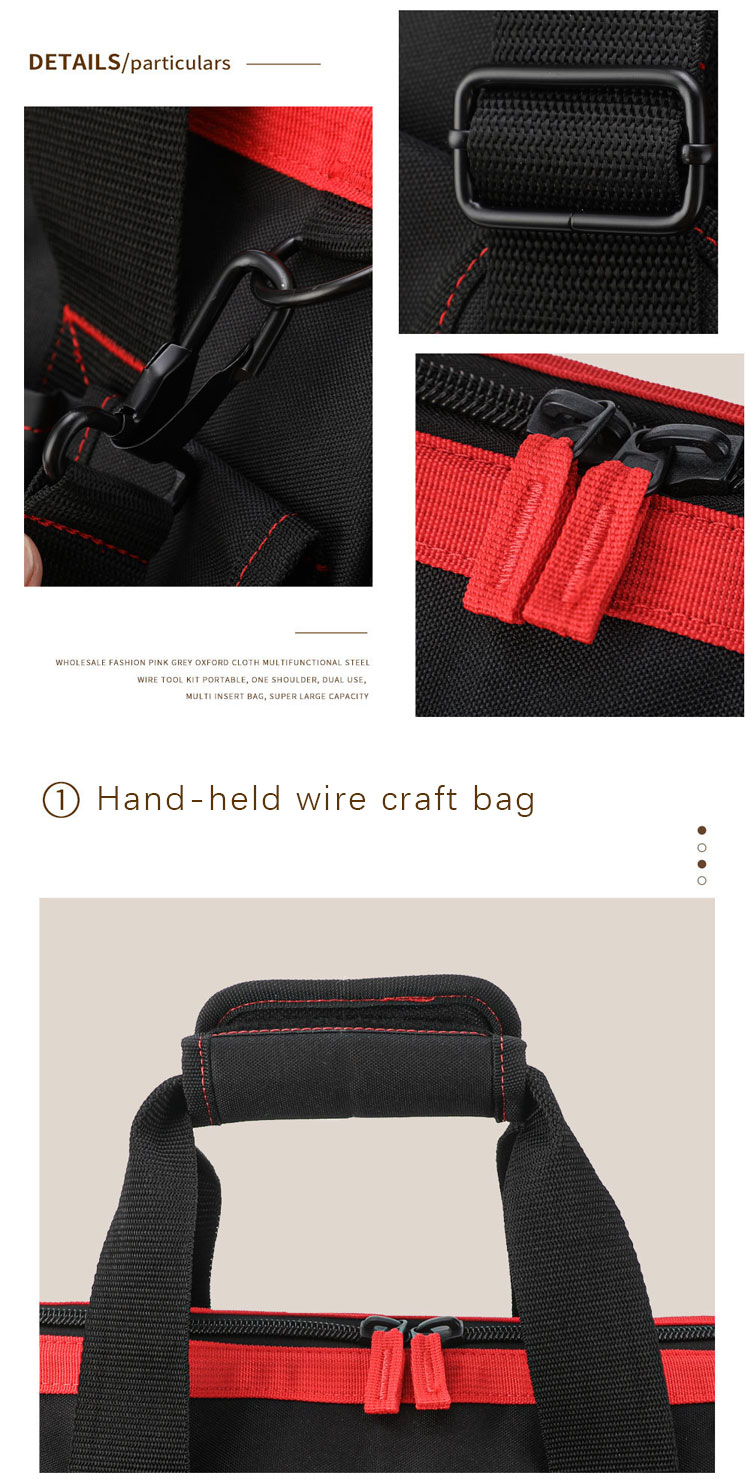 Sympathy Oxford Cloth Storage Bag Handbag Repair Kit Electrician Bag Adjustable Shoulder Strap