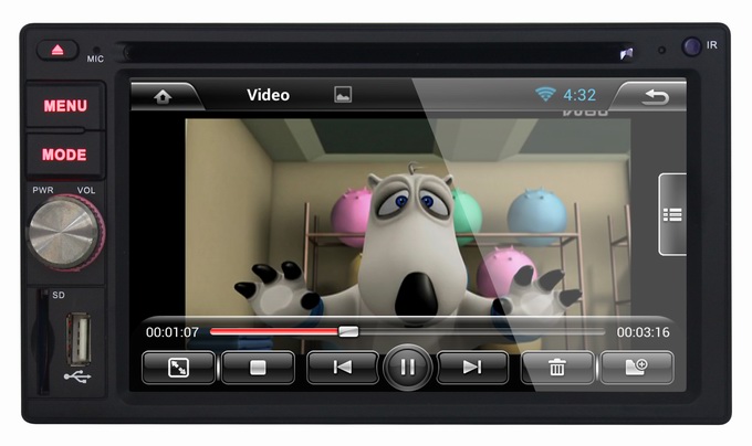 Ouchuangbo Auto GPS Radio Stereo Universal Car DVD Navi Multimedia Kit Android 4.2 System OCB-2816B