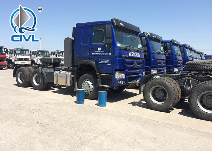 Blue EuroII 6x4 Prime Mover Truck Tractor Truck Tractor HeadQ345 SINOTRUK HOWO Tractor Truck