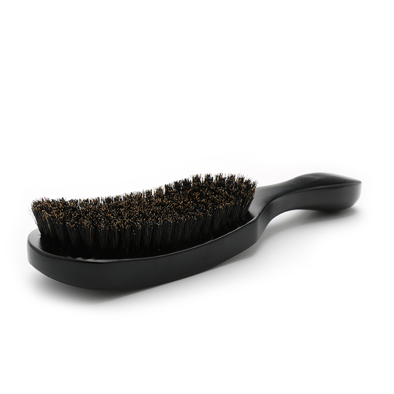 OEM Men'S Grooming Beard Brush Hard Bristle Black 360 Wave Brush For Black Men