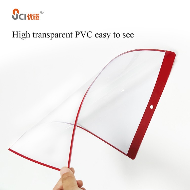 Transparent PVC Wall Mounted Document Holder Magnetic Pocket Folders PH01 Dustproof