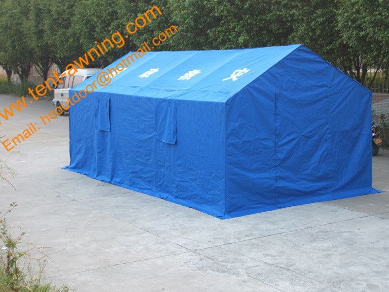 Outdoor Steel Framed Waterproof Emergency Disaster Relief Tent Refugee Tent