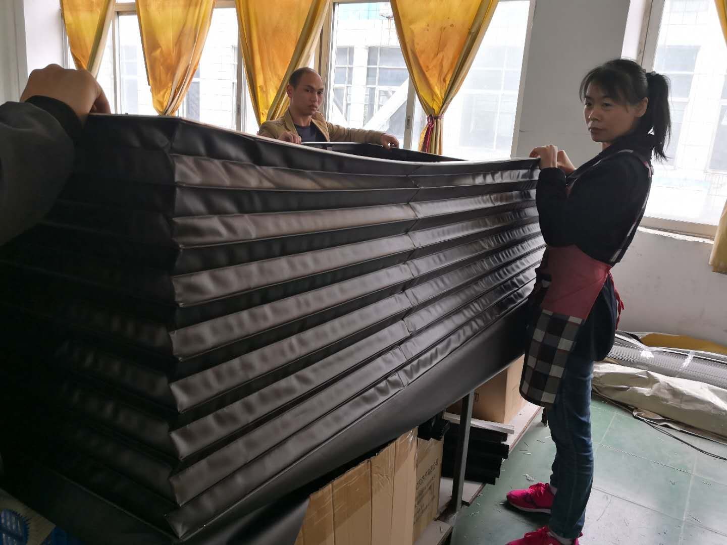 dust protective bellows made with metal frame +PVC +fiber cloth cover for truck lifter crossing lift