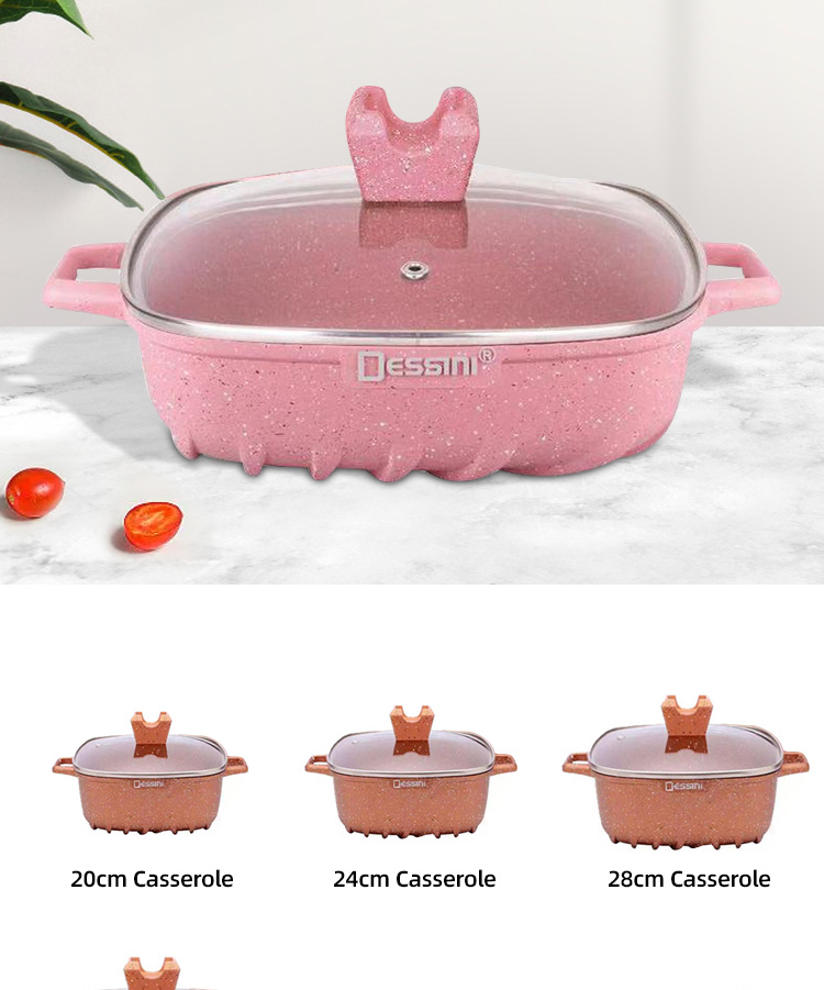 Wholesale Multifunction Pot And Pans Set 22pcs White Cooking Pot Sets Non-Stick Aluminum Cookware Sets