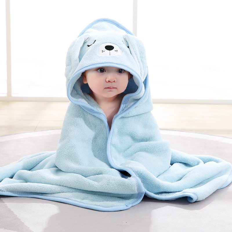 Colors Newborn Animal Baby Hooded Bath Towel Plain with Materials and Digital Print