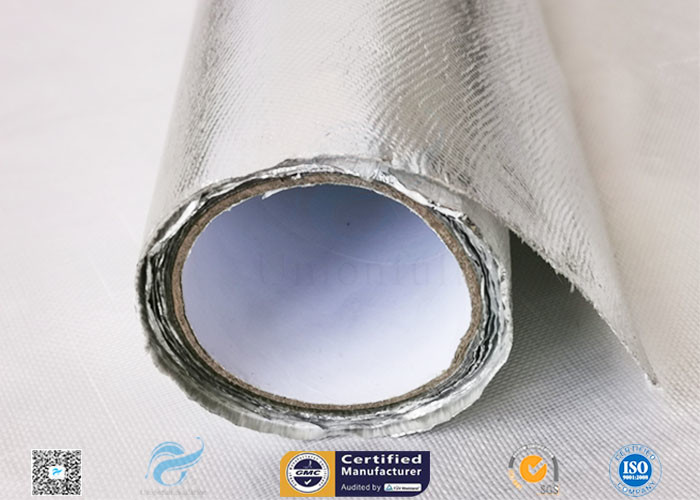 0.85mm Thick Silver Coated Fabric 95% Heat Reflection Aluminium Foil Laminated