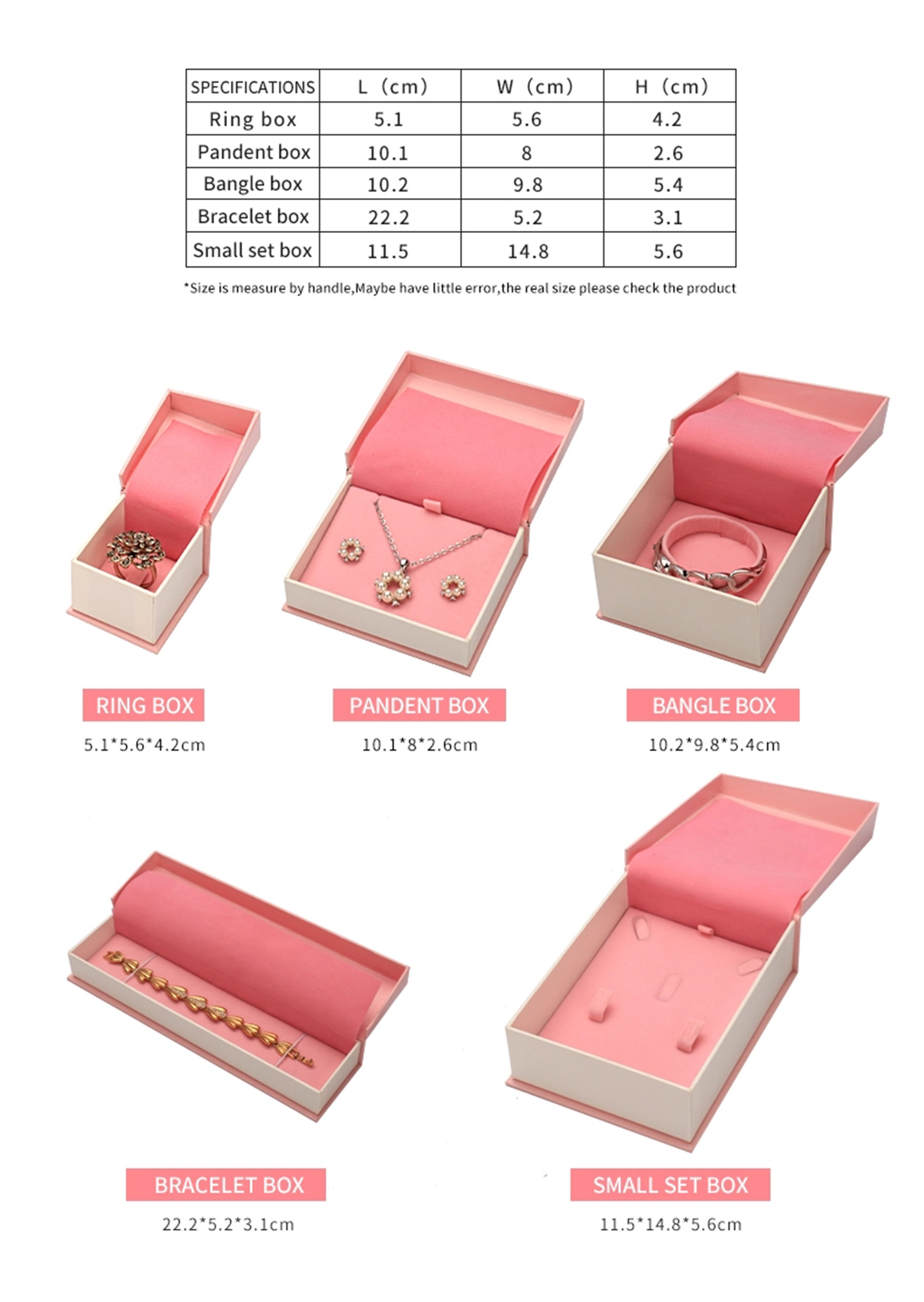 Pink Jewellery Packaging Boxes / Custom Cardboard Boxes For Crystal Packing