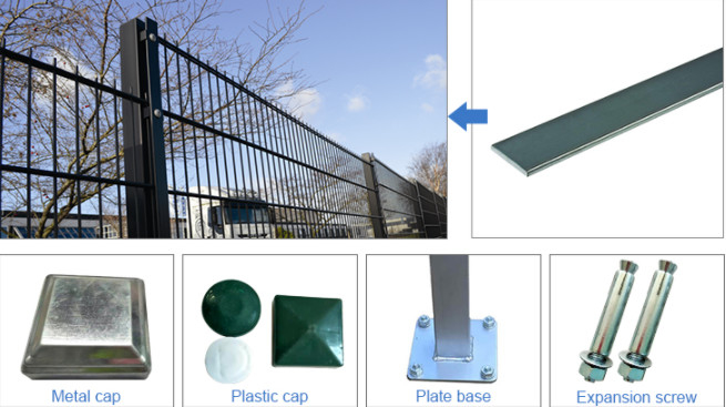 Green/Black/Gray Color Double Loop Fence 1.5-3.0mm Post Thickness