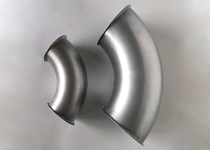 Galvanized Steel Elbow Dust Collection Fittings , Sliver Dust Extraction Ducting