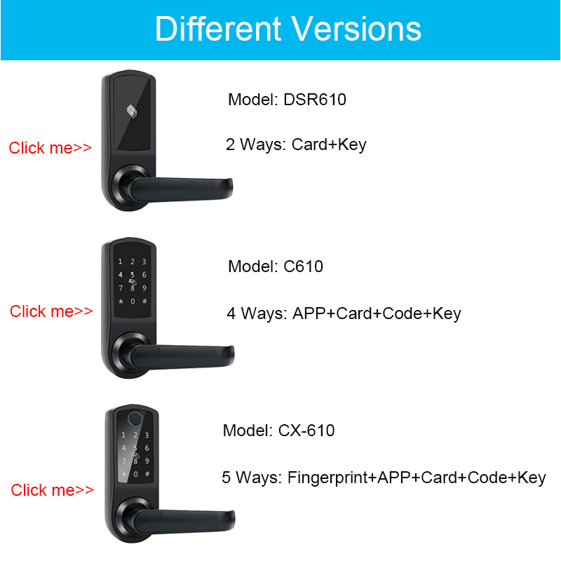Cerradura App Controlled Door Locks 180mm Outdoor Electronic Lock