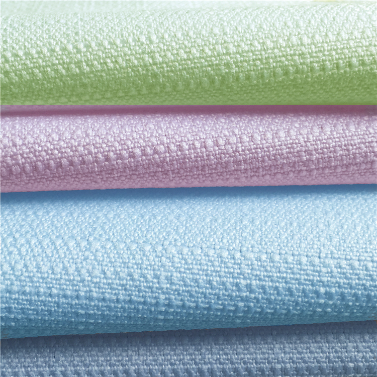 300D*300D Woven Sofa Fabric Solid Color Linen Like Thick Jacquard Polyester Slub Tweed Fabric