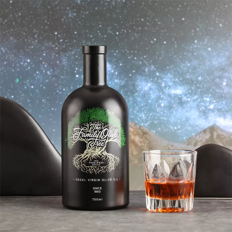 Produced Thick Bottom Vodka Whisky Sherry Glass Bottle with Decal Surface Handling