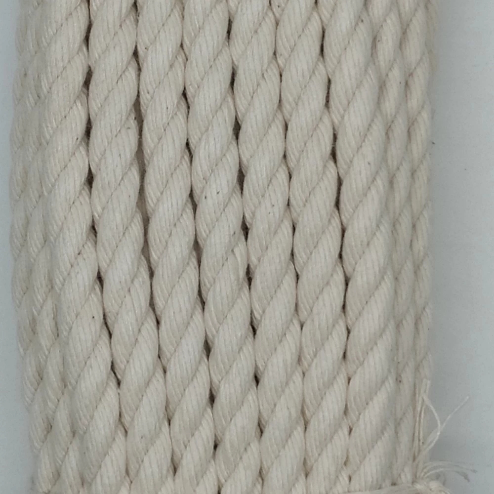 Nature Cotton 3 Strands 4mm Colour Cotton Rope for Customized Requirements