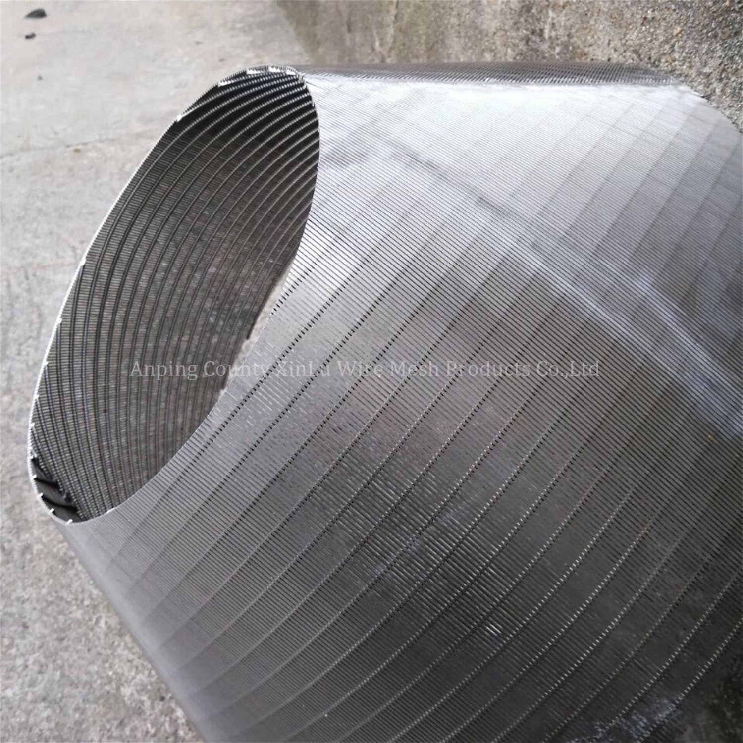 WEDGE WIRE WRAPPED CONTINUOUS SLOT ROTARY DRUM SCREEN MESH FROM XINLU METAL WIRE MESH