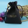 Buy cheap Small Size Black Drawstring Jewelry Bag Pu Leather With Custom Printed Logo from wholesalers