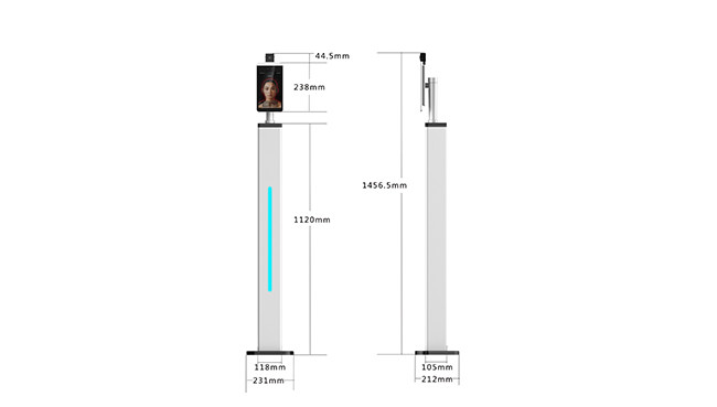 Non Contact Digital Infrared Thermometers Android 7.1.2 System