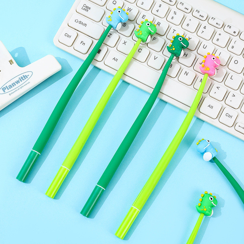 Cute Dinosaur Black Ink Pens,Cartoon Fun Kawaii Writing Gel Pens For Kids Office School Supplies,16pcs Set (Cute Dinosaur)