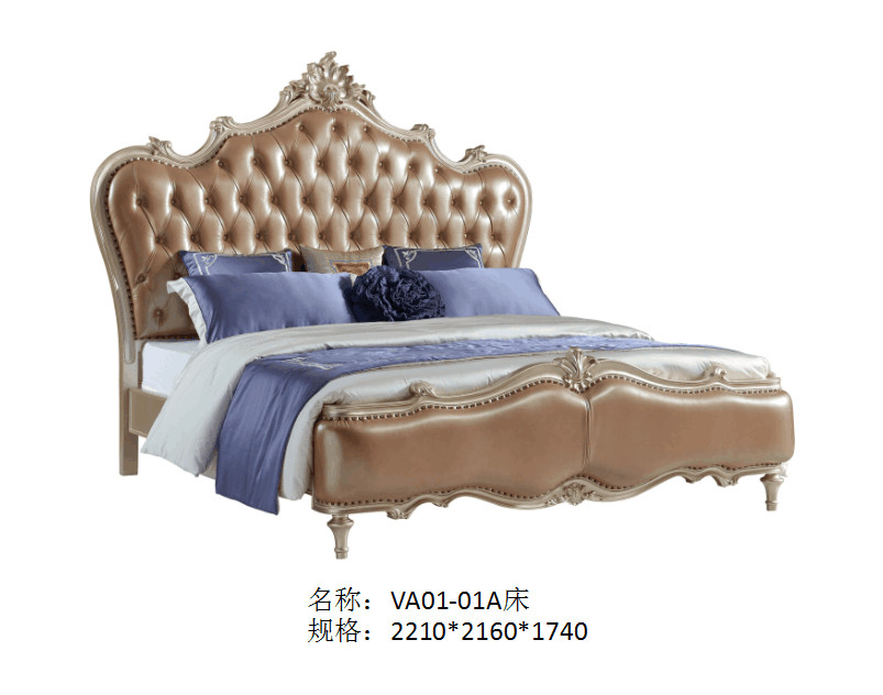 Luxury house of Villa Bedroom furniture Dresser with Mirror stand in Beech wood carving