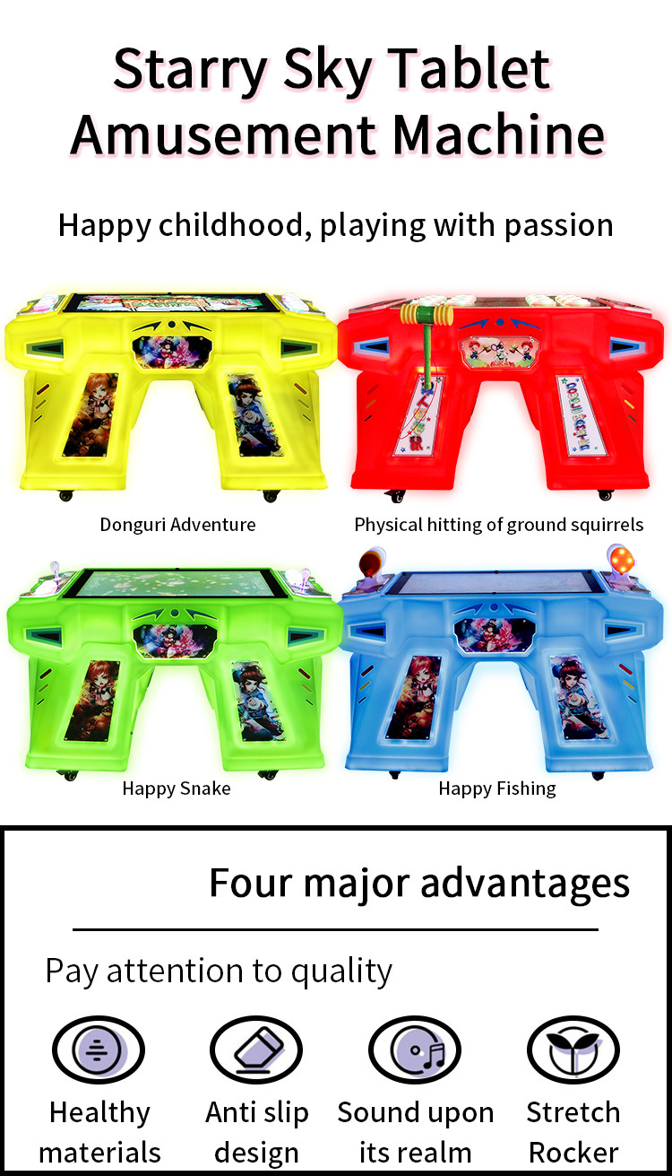 Blue Coin-Operated Amusement Machine Two Person Arcade Fishing Joystick Game Console