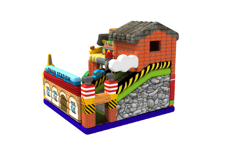 Kids Party Entertainment 7.8x8.5x6.7m Inflatable Fun City Odm