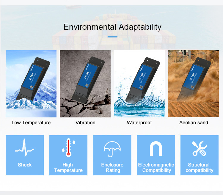 JT704 Smart Quad Band Container GPS Tracker With 5400mAh Battery