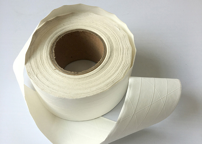 White Color Fiber Reinforced Customer Printed Gummed Kraft Paper Jumbo Rolls For Packing
