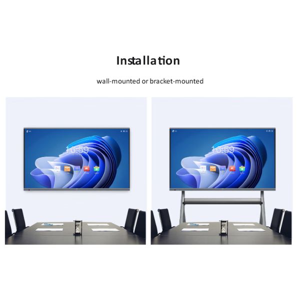 Rear Projection 100 Inch Conference Room Touch LED Screen Interactive Flat Panel
